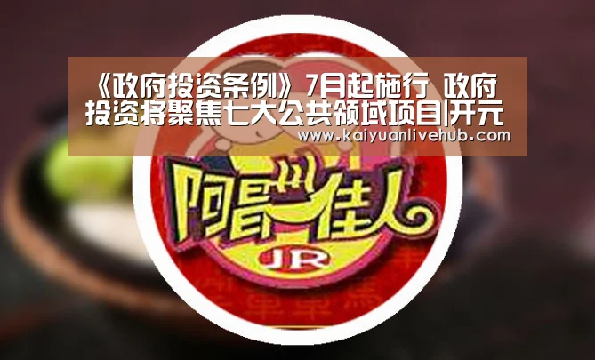 《政府投资条例》7月起施行 政府投资将聚焦七大公共领域项目|开元电竞(图4) 开元赛事